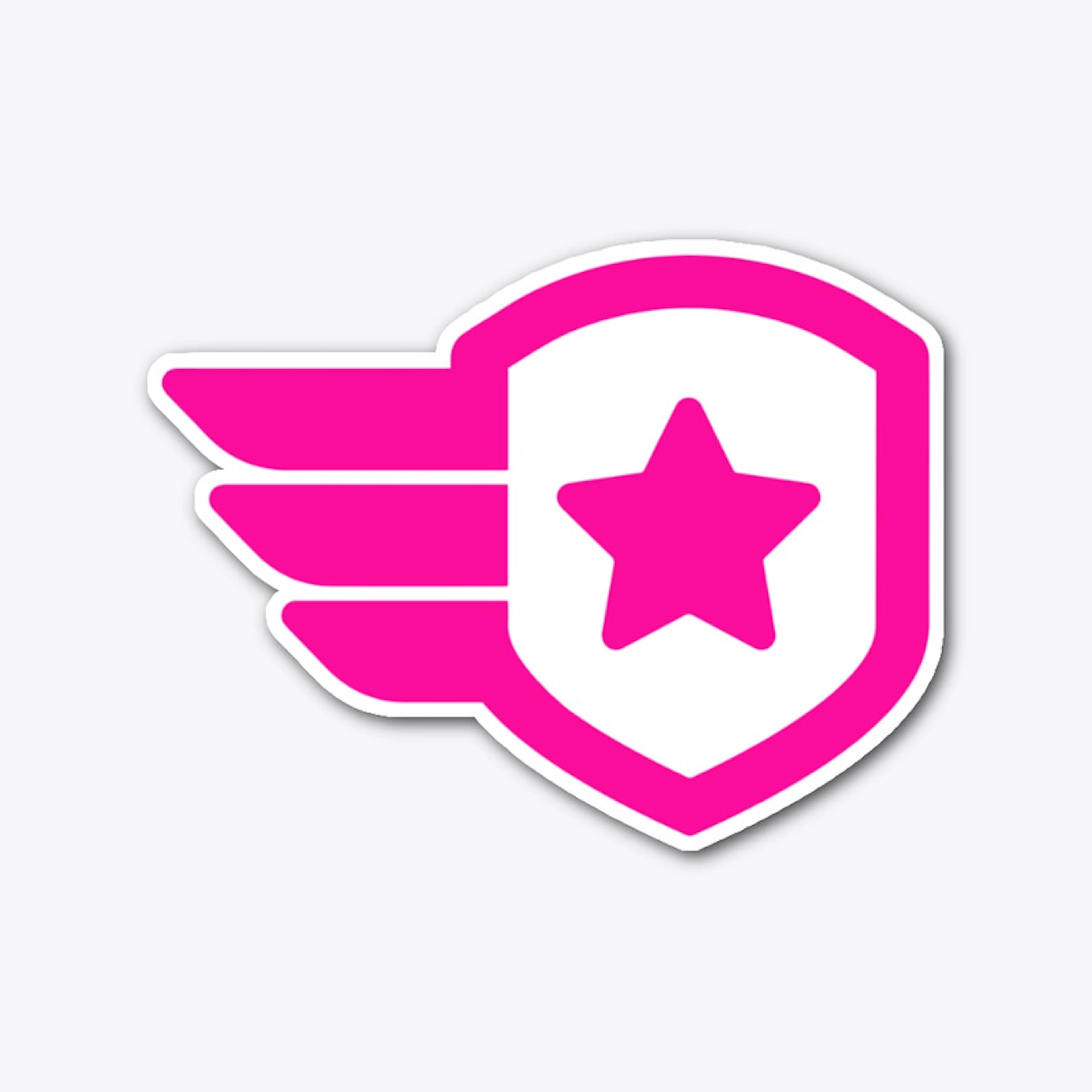 Pink Shield Sticker