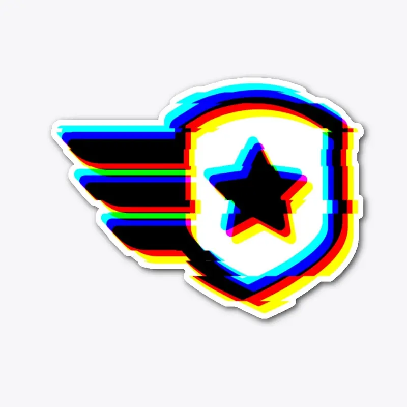 Shield Glitch Sticker